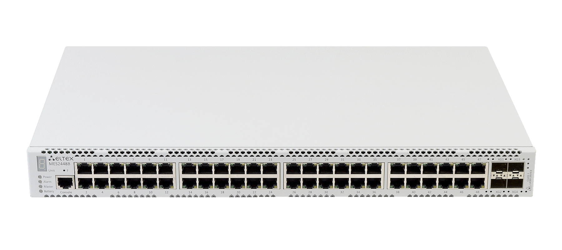 Ethernet-коммутатор MES2448B, 48 портов 10/100/1000 Base-T, 4 порта 10GBase-R (SFP+)/1000Base-X (SFP), L3, 220V AC, 12V DC